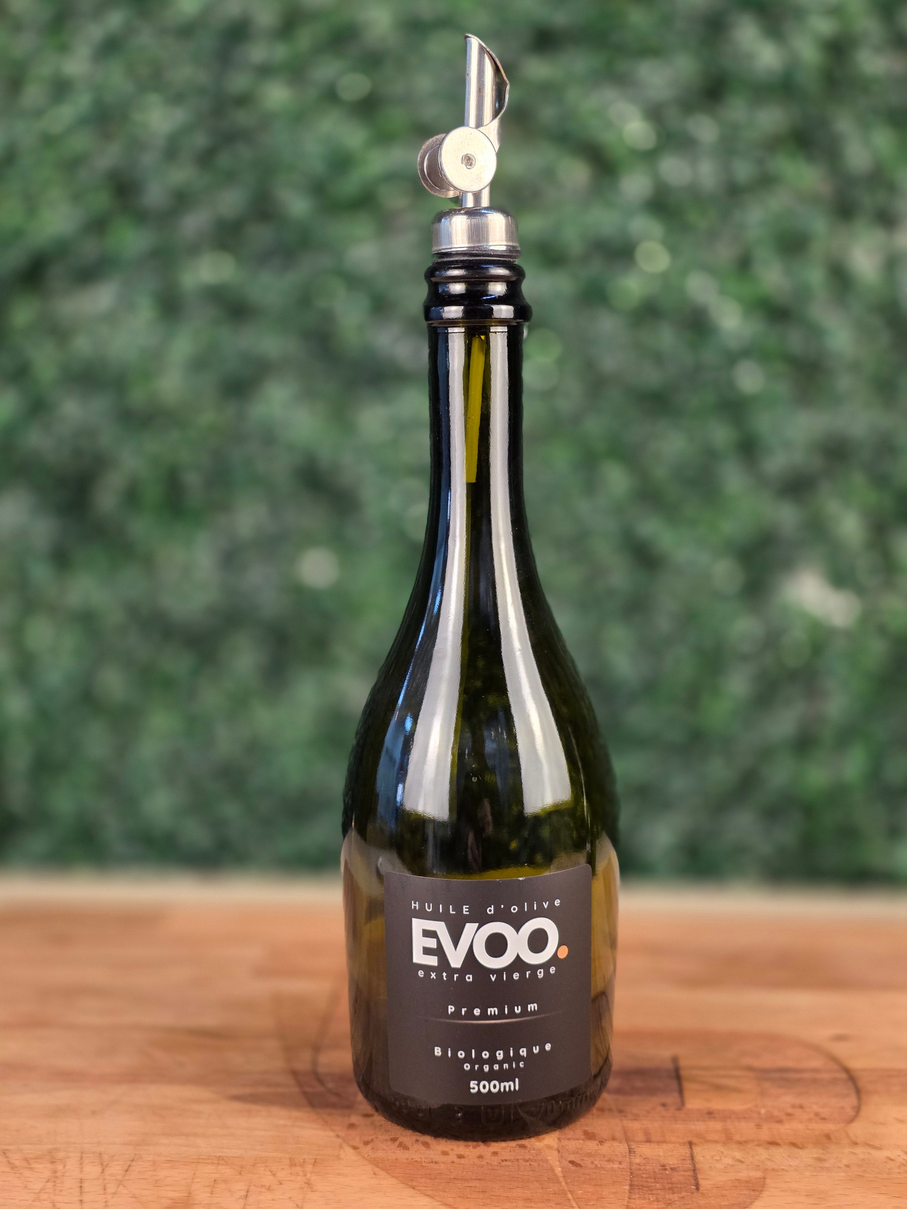 Senchinner Distributeur Huile D'Olive 1L En Verre Borosilicate - Bec Anti-Fuite, Échelle, Poignée, Base Silicone