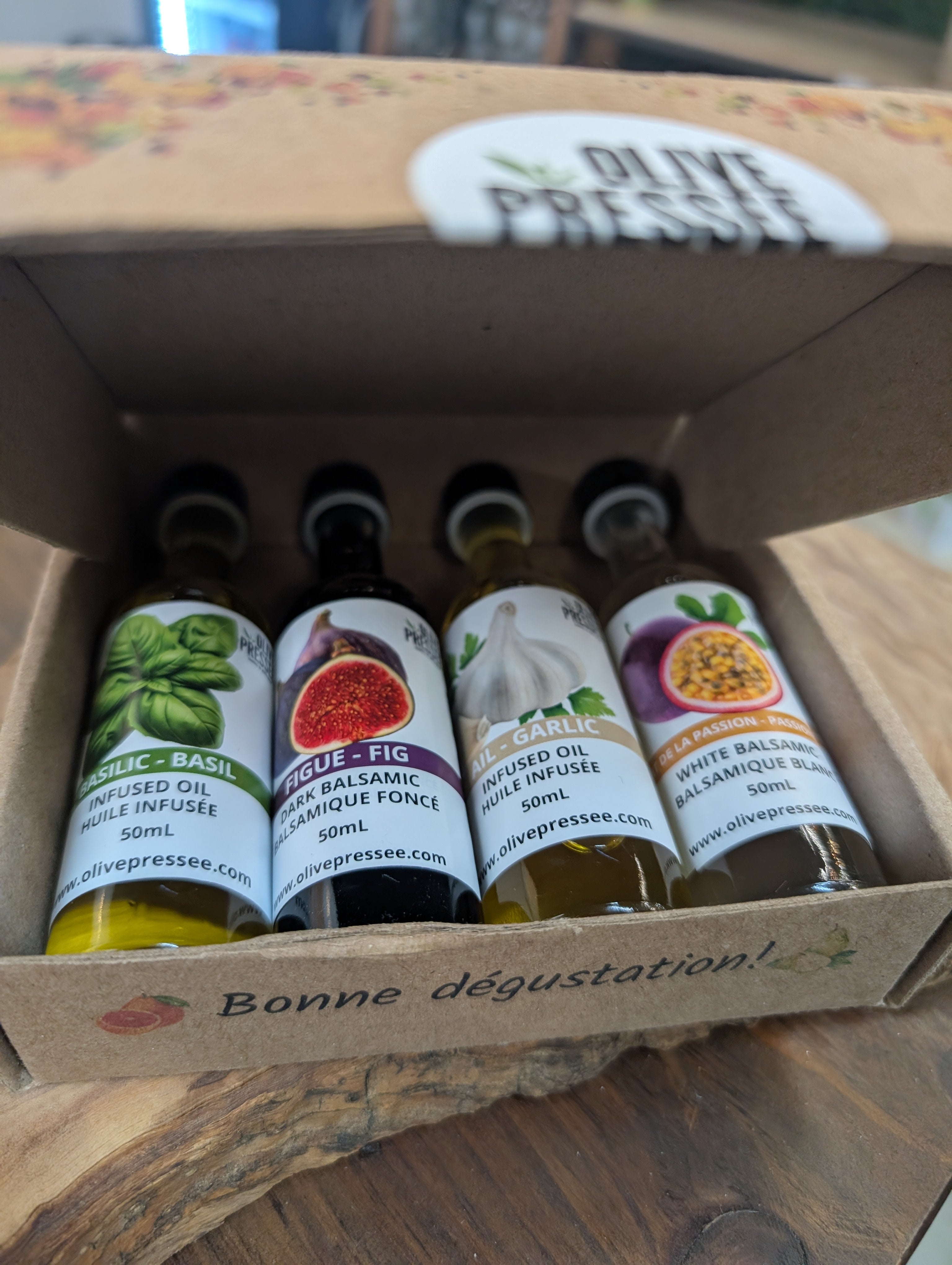 Coffret dégustation Olive Pressée 4 X 50ml