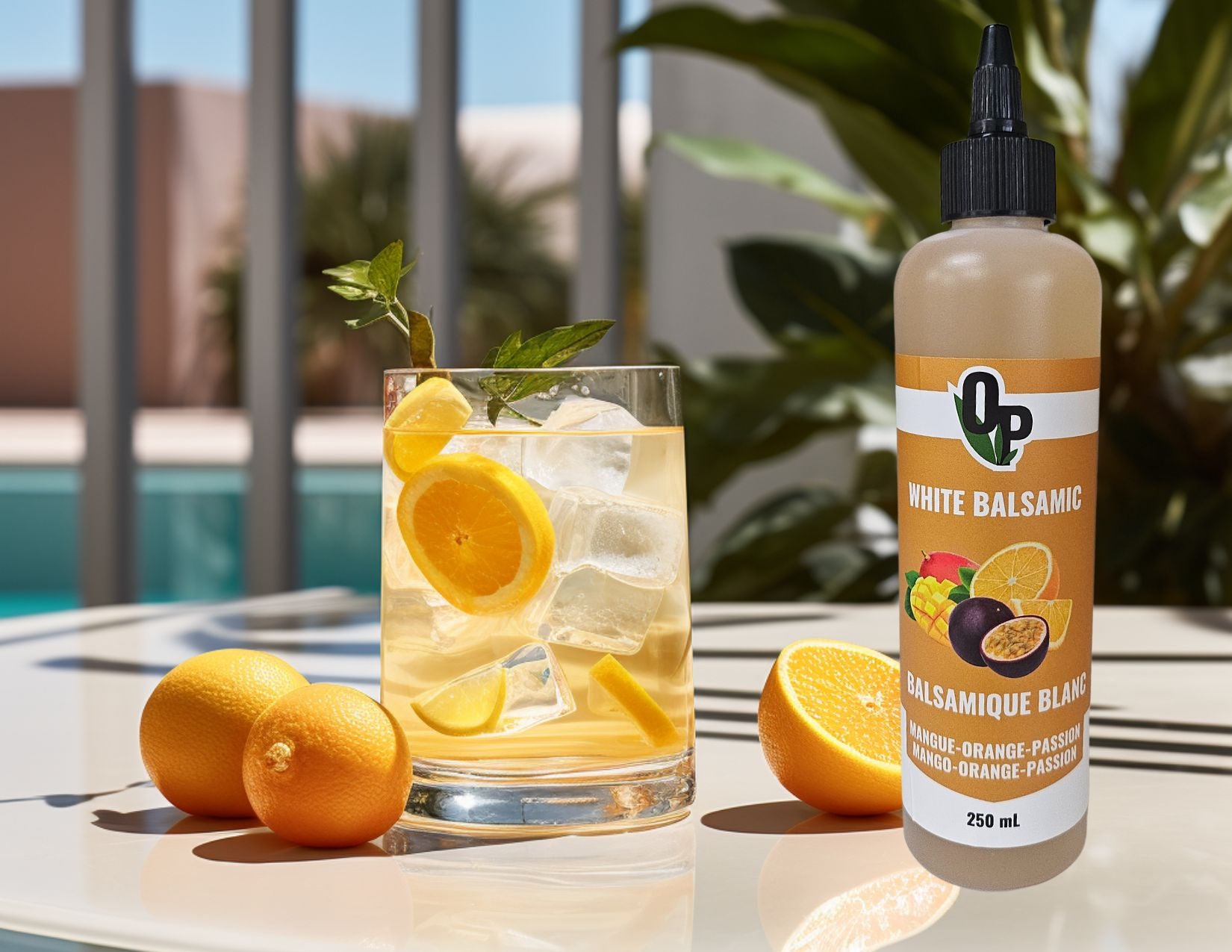 Balsamique blanc premium mangue orange passion.