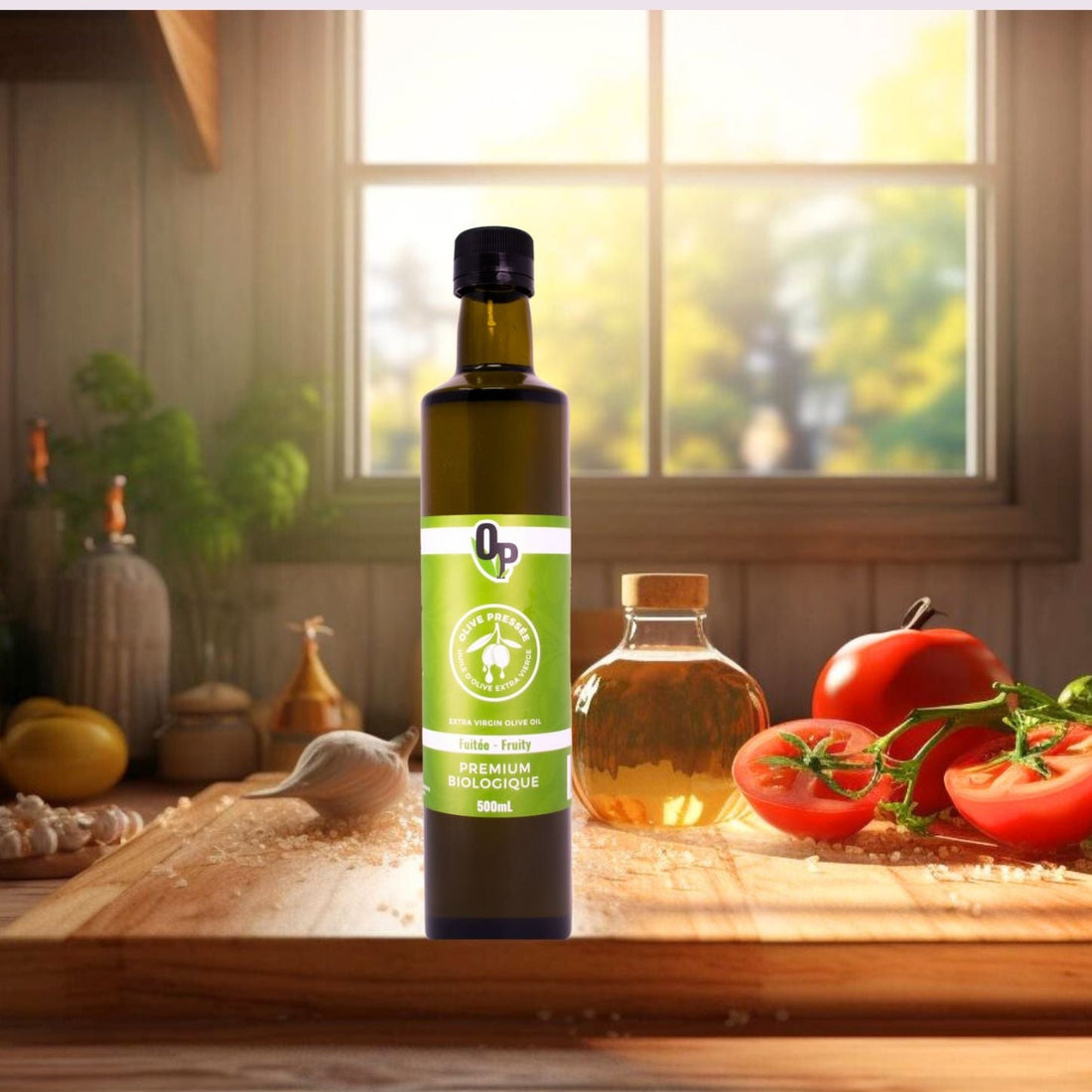 Organic premium extra virgin olive oil : Fruity