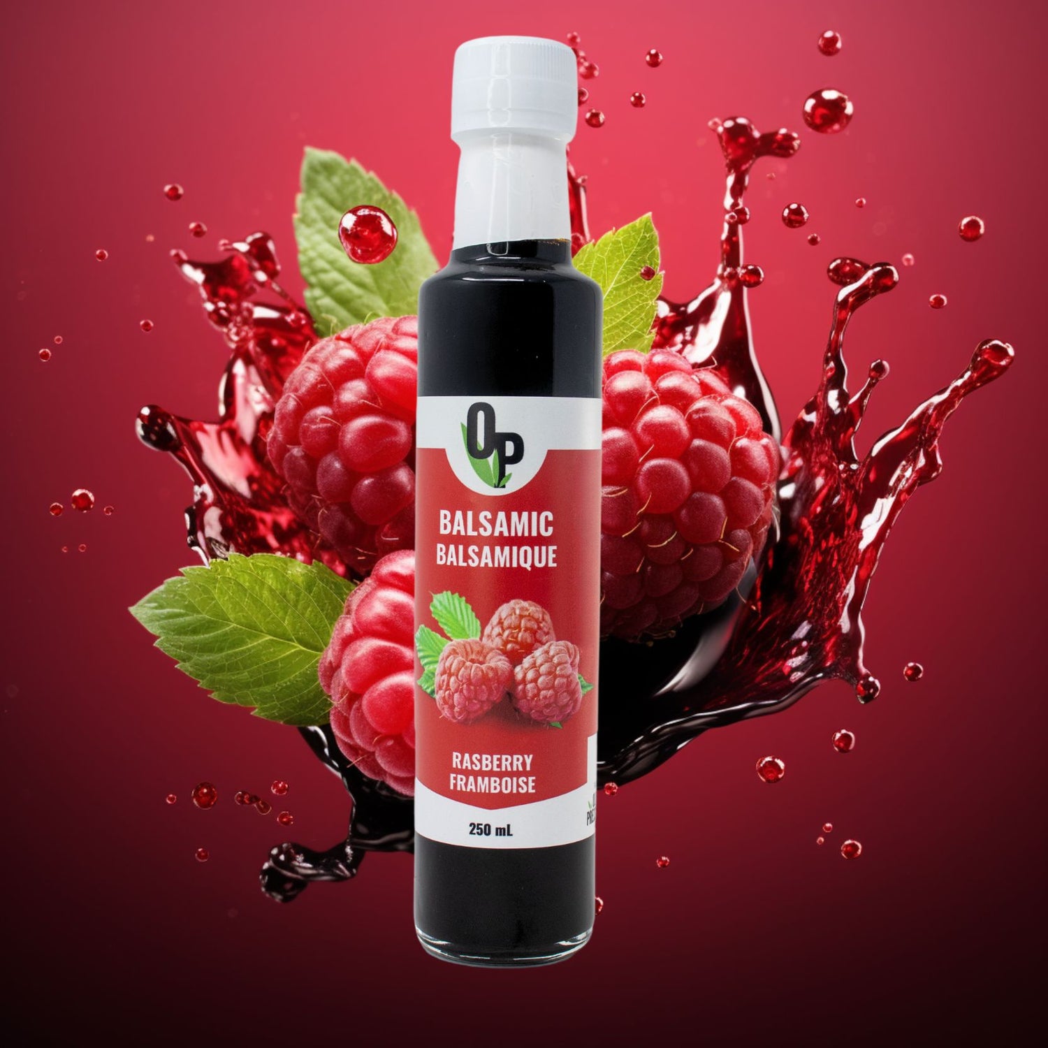 Raspberry infused dark balsamic vinegar