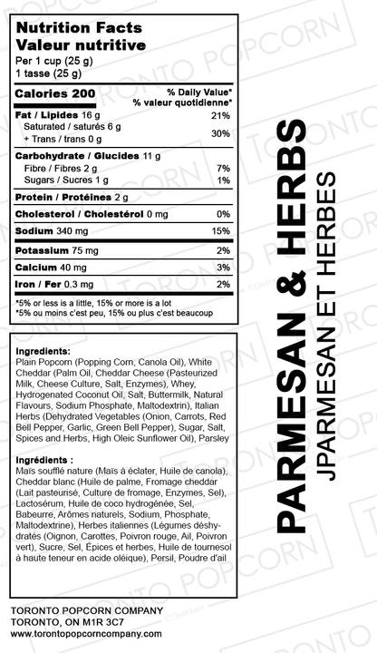 Parmesan &amp; Herbs Popcorn