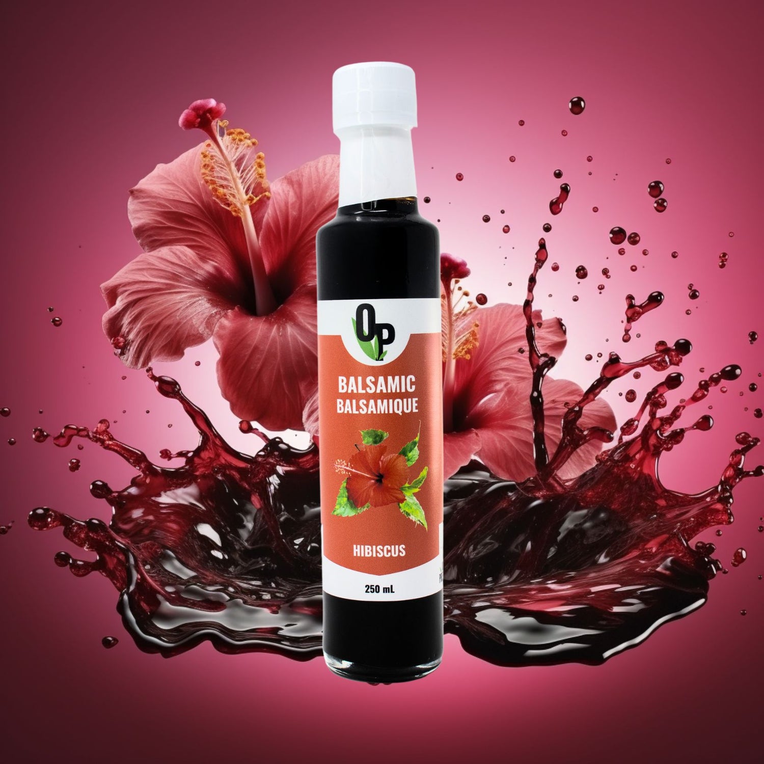Hibiscus infused dark balsamic vinegar